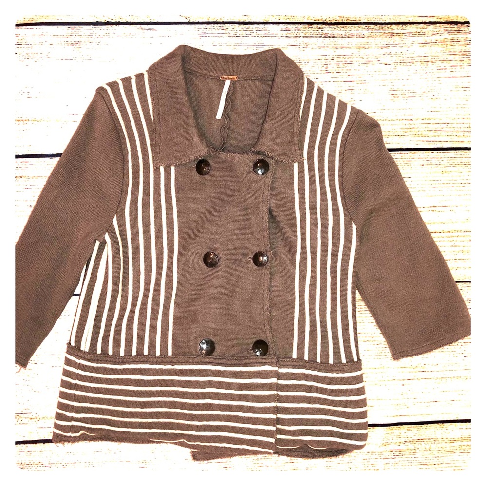 Free People quarter sleeve sweater coat